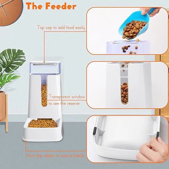 Automatic Cat and Dog Feeder and Waterer