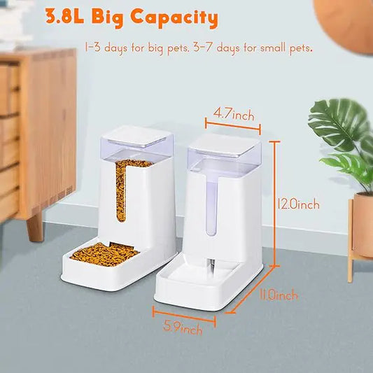 Automatic Cat and Dog Feeder and Waterer